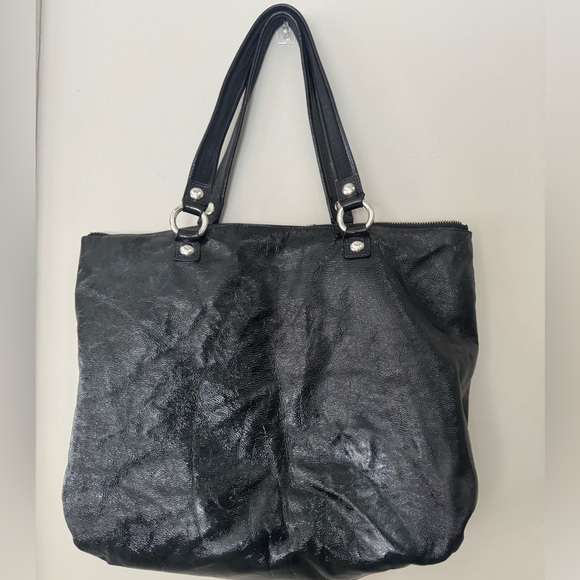 Coach Y2K Poppy Leather Shoulder Bag with Teal Lining & Silver Hardware - Picture 7 of 15